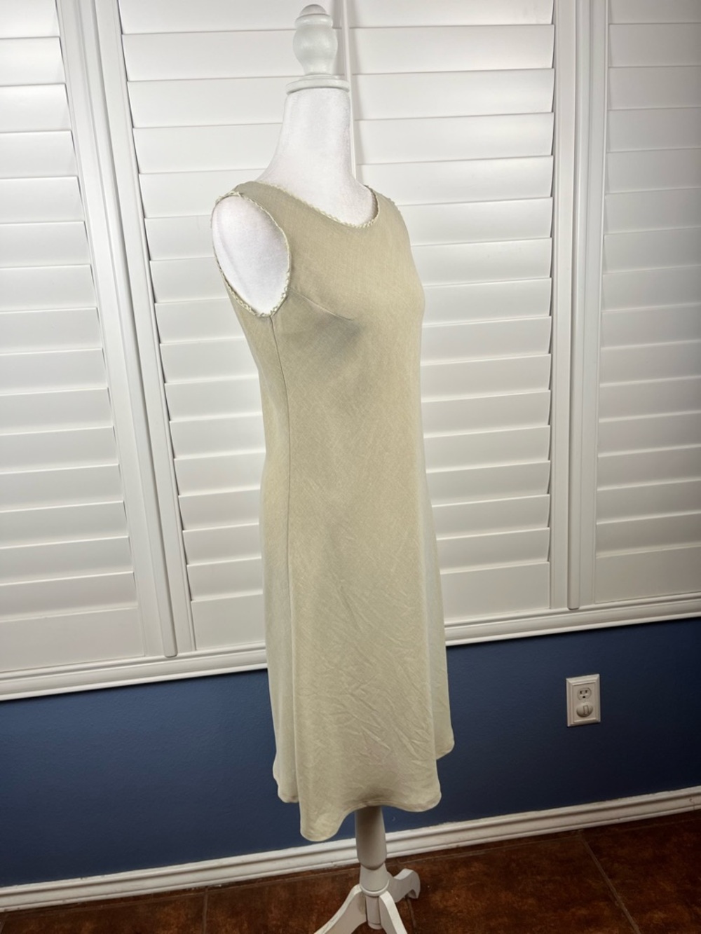 Billard & Hanson cream dress size 4 minimalist 90s Kennedy bias cut romantic - Picture 2 of 7